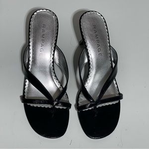 Rampage ‘Madyson’ Black Patent High Heeled Sandals | 9M